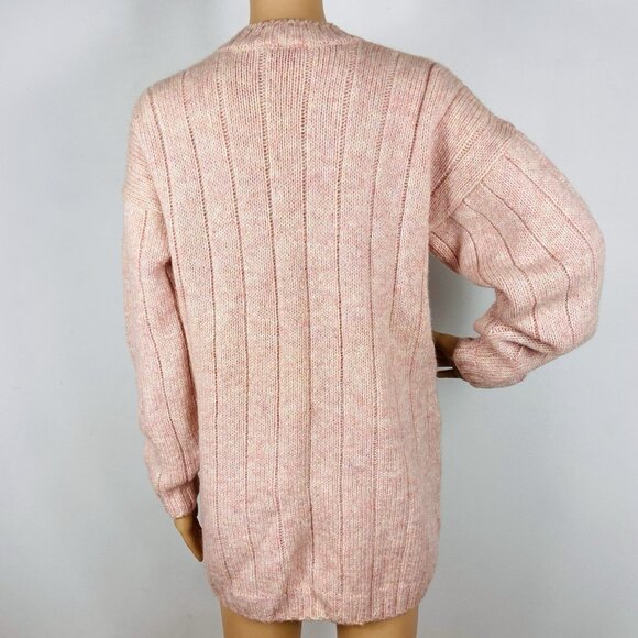 Vtg Mackinnon Scotland 100% Wool Cardigan Sz S M Fisherman Cable Knit Sweater - Picture 3 of 6